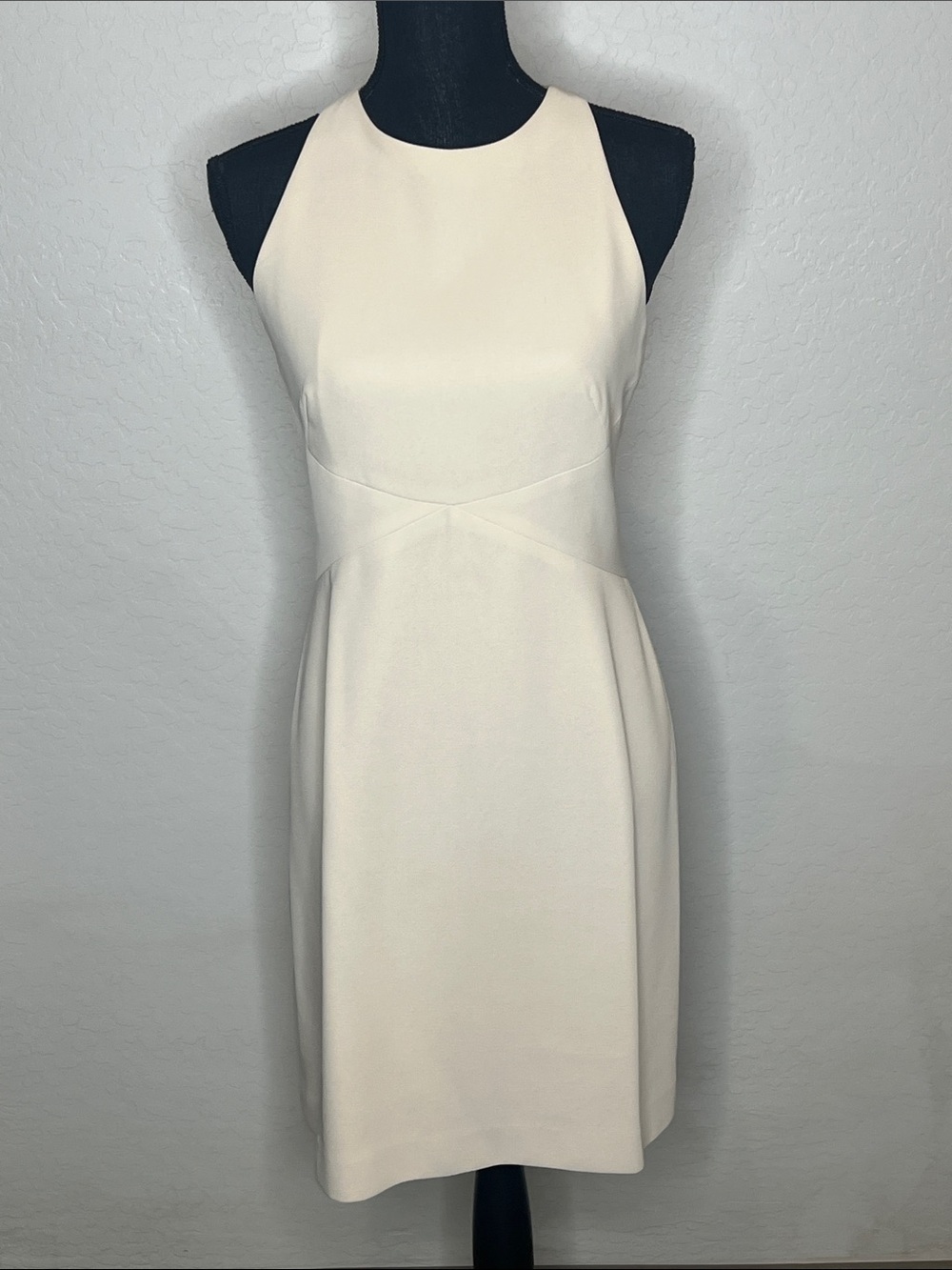 Ann Taylor Cream Halter X back Party Dress size 4